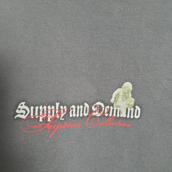 Supply & Demand Shirt Mens Large Gray Superior Collective Statue Graphic Tee NYC - Picture 3 of 12